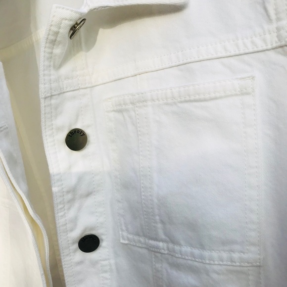 🌸New:Theory white Denim Jacket - Picture 4 of 5